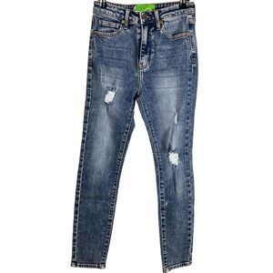 FREE PEOPLE NWT WOMEN'S 24 "THE VIRGIN LABEL" DISTRESSED SKINNY JEAN